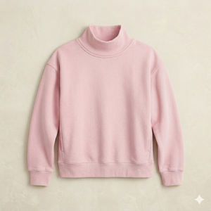 Top de cuello alto extragrande para mujer, cálido, acogedor, holgado, drapeado, cómodo, para uso diario, ropa de estilo urbano - Product Image 1