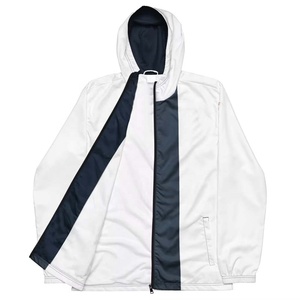 Veste coupe-vent décontractée pour homme, conception personnalisée OEM, nouvelle coupe, blocs de couleur, grande taille, fermeture éclair - Product Image 3