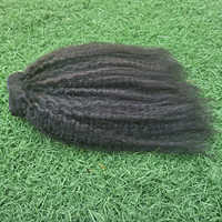 Nouvel Arrivage 100% Cheveux Humains Vierges Remy, Mèches Indonésiennes Naturelles Texture Kinky Straight Yaki, Super Double Drawn, Double Trame Faite à la Machine