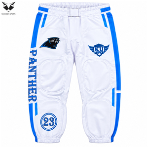 Conjunto de Uniforme de Fútbol Americano de Primera Calidad, Jersey Blanco, Azul y Negro, Pantalones, Ropa Deportiva para Equipo, Entrenamiento, Competencia y Juego - Product Image 3