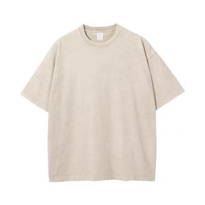T-shirt rose délavé à l'acide de haute qualité, coupe décontractée, 100% coton 230 GSM, style streetwear, t-shirts personnalisés délavés à l'acide - Product Image 1