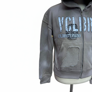 Sudaderas personalizadas de alta calidad para hombre, con efecto deslavado, de 400 g/m², con logotipo personalizado con pedrería y bordado. - Product Image 5