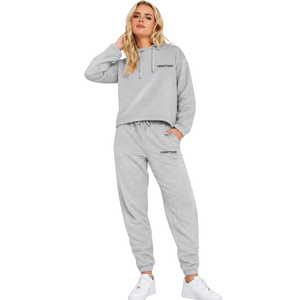 Womens Pullover Hoodie Tracksuit Casual Fleece <b>Two</b> <b>Piece</b> <b>Lounge</b> <b>Set</b> Relaxed Fit Long Sleeve Hooded Activewear Gym Workout Outfit - Product Image 1
