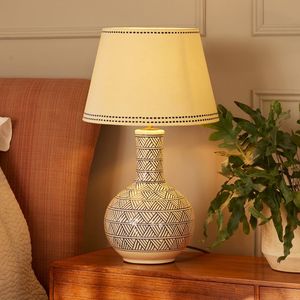 Lampe de table élégante en os incrusté pour embellir votre espace avec une beauté intemporelle – Décoration intérieure pour salon et chevet, lampe de table en os d'Inde - Product Image 6