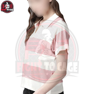 Camisetas Polo para Mujer, Estilo a Rayas, para Uso Diario, 2026, de la Mejor Calidad, en Color Rosa y Blanco, Camisetas Polo Hechas a Mano, Más Vendidas - Product Image 4