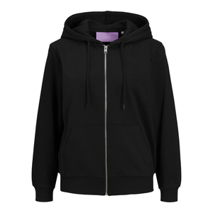 Sweat à capuche zippé pour femme, 100% coton, coupe ample et oversize, en molleton bouclette français de haute qualité, avec broderie personnalisée, vente en gros, streetwear, OEM - Product Image 1