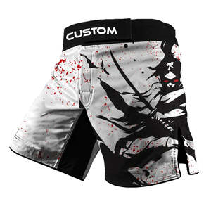 Shorts MMA personnalisés de haute qualité pour hommes, motif uni, style décontracté, respirants avec taille mi-élastique - Product Image 3