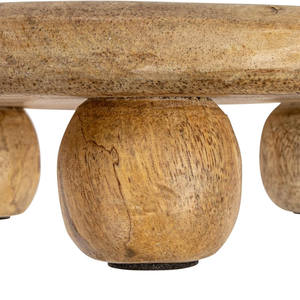Wholesale Supply Modern Decor Mango Wood Risaer Round Wooden Cake Stand for Birthday <b>Bathroom</b> <b>Organiser</b> Wooden Plant Stand - Product Image 3