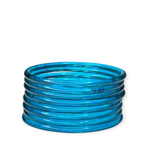 High Shine Kashmiri Trendy Blue Jelly Glass Bangles for <b>Wedding</b> Export Quality for Women at Wholesale Price - Product Image 3