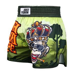 Muay Thai <b>shorts</b> custom design satin fabric breathable lightweight training <b>shorts</b> elastic waistband gym fitness wear <b>men</b> women - Product Image 1