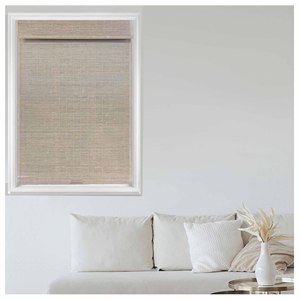 Persianas Romanas Inalámbricas Integradas de Diseño Natural Sencillo, Horizontales, de Alta Calidad, Ecológicas, de Bambú/Rami/Lino, para Interiores, Estilo Francés - Product Image 1