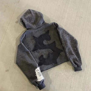 เสื้อฮู้ดผู้ชายผ้าฟลีซโมดอลทรงปกติ พิมพ์ลายปักแบบ Y2K สไตล์สตรีทแวร์  แบบเรียบๆ ไม่มีลาย  สามารถสั่งทำได้ - Product Image 6