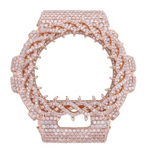 Boîtier de montre Buss Down Iced Out à deux tons avec diamants Moissanite VVS pour unisexe, vente en gros - Product Image 1