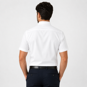 Premium Men <b>Half</b> Sleeve Dress <b>Shirt</b> Casual Lightweight Cotton Fabric Breathable Quick Dry Turn-down Collar Summer - Product Image 2