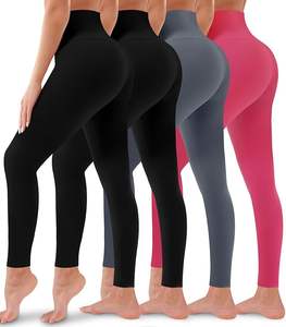 Leggings de Yoga de Secado Rápido Color Granate con Costuras para Mujer, 100% Poliéster, Cintura Alta, Logotipo Personalizado, Transpirables, Antibacterianos, 180g - Product Image 1