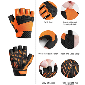 Bike <b>Gloves</b> Cycling <b>Gloves</b> Biking <b>Gloves</b> for <b>Men</b> Women with Anti-Slip Shock-Absorbing Pad Light Weight Nice Fit Half Finger - Product Image 4