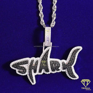Fashion Sea Animal Hip Hop Pendant Necklace with VVS Moissanite Diamonds and 925 Sterling Silver - Product Image 4