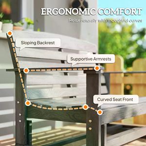 Sedia da Giardino Moderna in Legno per Cortile - Nessuna Spedizione nei Fine Settimana - Product Image 2
