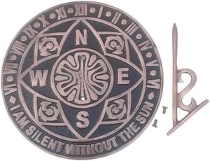 Reloj de Sol de Latón Macizo de 8 Pulgadas con Acabado Antiguo, Reloj de Jardín con Números Romanos, Elegante Decoración para Exteriores y Hogar, Regalo - Product Image 3