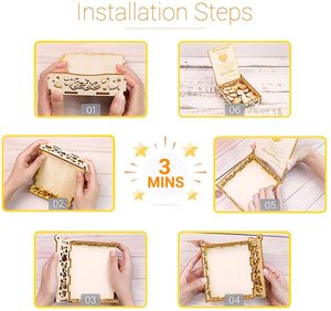 Wooden Rectangular <b>Storage</b> <b>Box</b> Plain Birch Plywood Multipurpose Jewellery Organizer - Product Image 2