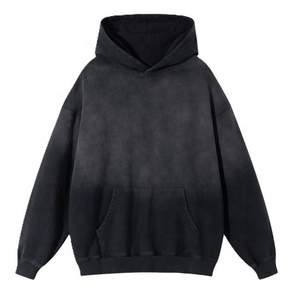 เสื้อฮู้ดดี้โอเวอร์ไซส์ผู้ชาย สีพื้น มีกระเป๋า ดีไซน์ลำลอง ผ้าเฟรนช์เทอร์รี่ถัก 100% ผ้าฝ้าย สำหรับใส่ในฤดูใบไม้ร่วง - Product Image 2