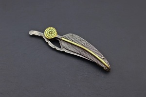 Couteau pliant artisanal en acier Damas de qualité industrielle avec manche en acier Damas et étui en cuir pour le camping en plein air - Product Image 2