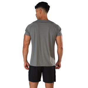 T-shirt de sport gris acier pour homme, tissu respirant haute performance, vêtements de sport pour la course à pied, la gym et la remise en forme - Product Image 6