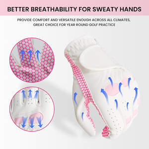 Sheepskin Genuine Cabretta Leather Professional Non-Slip Golf <b>Gloves</b> Men White Spandex Palm Thickening Hands Gift - Product Image 4