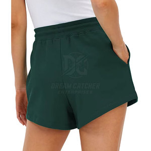 Women's Summer Sports Shorts Loose <b>High</b>-<b>Waist</b> Casual <b>Pants</b> Cool OEM 2026 Summer Woman Sweat Shorts Wide Waistband Solid Cotton - Product Image 3