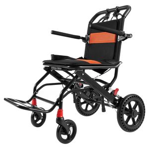 Fauteuil roulant manuel ultra-léger en alliage d'aluminium pour adultes, pliable avec accoudoirs rabattables - Product Image 1