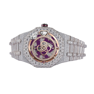 Custom Made Moissanite <b>Diamond</b> <b>Watch</b> Men Luxury Full Stone Setting Wristwatch - Product Image 4