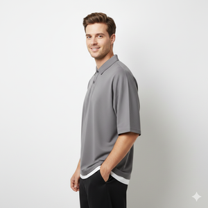 Camisetas polo para hombre OEM/ODM 100% algodón, logotipo bordado personalizado, transpirables, de alta calidad, de color sólido y manga corta. - Product Image 2