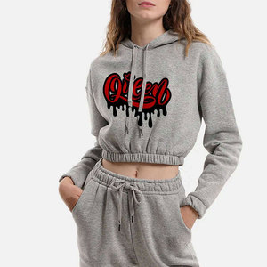 Conjuntos Deportivos de Dos Piezas de Alta Calidad para Mujer, Ropa Urbana, Sudadera Corta Personalizada y Pantalones Deportivos - Product Image 3