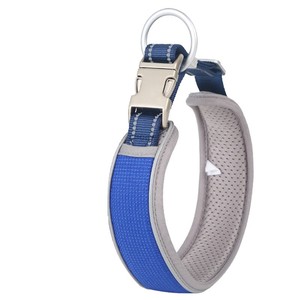 Luxury Adjustable Nylon Neoprene Padded Quick Release Rose Gold <b>Metal</b> Buckle Martingale Dog <b>Collar</b> - Product Image 3