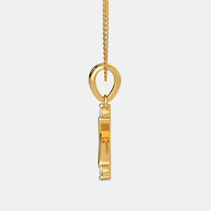 Collier pendentif cercle en or jaune avec diamant de laboratoire - Product Image 6