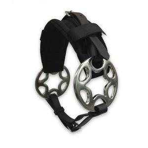 Harnais Hackamore réglable sans bit pour cheval, avec muserolle rembourrée en cuir et acier inoxydable, équipement d'équitation - Product Image 2
