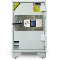 Coffres-forts WELKO OSB590 E en acier laminé à froid blanc argenté avec serrure à clé 800x450x400mm pour usage commercial et domestique, hôtels