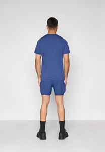 Shorts de course sportifs pour hommes, couleur beige unie, double couche, respirants, écologiques, taille élastique, séchage rapide - Product Image 6