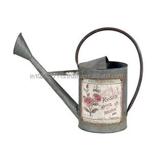 Regadera galvanizada floral pintada con esmalte, ideal para decoración del hogar, cocina, espacios de jardín y riego de flores - Product Image 2