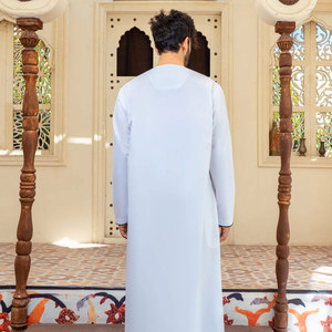 Men Juba Muslim Long Robe Traditional <b>Islamic</b> <b>Clothing</b> Comfortable Modest Loose Fit Breathable Fabric Long Sleeve - Product Image 5