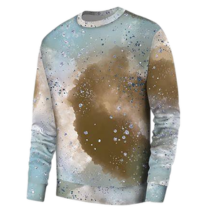 Sudadera de cuello redondo para hombre, corte regular, informal, de punto, poliéster, para otoño - Product Image 5