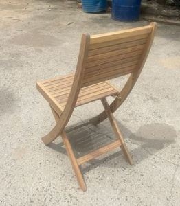 Silla de Playa Plegable de Madera de Teca con Asiento de Listones, Silla de Descanso para Restaurante, Hotel, Uso en Exteriores - Product Image 2
