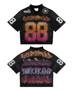 เสื้อฟุตบอลสไตล์วินเทจทรงโอเวอร์ไซส์พรีเมียมสั่งทำพิเศษ ผ้าเจอร์ซีย์คอตตอน 100% พิมพ์ลายตามสั่ง สำหรับผู้ชายและผู้หญิง ระบายอากาศได้ดี แห้งเร็ว - Product Image 5