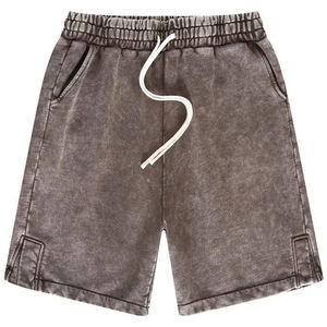 Pantalones Cortos de Felpa Vintage con Lavado Ácido, Logotipo Personalizado, para Hombre, Gimnasio, Ropa Urbana, 100% Algodón, Fabricante Mayorista - Product Image 6