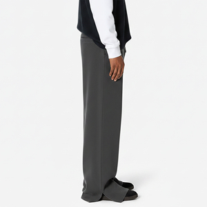 Wholesale Affordable Price Solid Color Long <b>Drawstring</b> Sweatpants Casual Wear Hip Hop Style Wide Fashionable Bottom <b>Trousers</b> - Product Image 2