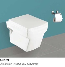 โถสุขภัณฑ์แบบแขวนผนัง รุ่น MILANO ขนาด 490x350x320 มม. - Product Image 2