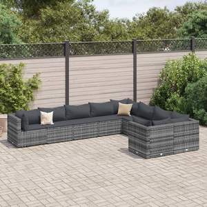 Conjunto de Sofás Grises para Patio, Colección de Muebles de Jardín para Exteriores - Product Image 1