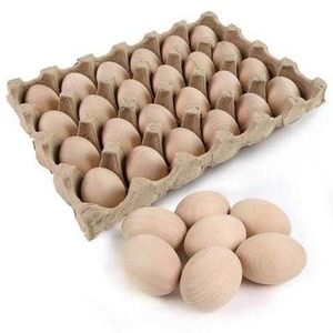 Huevos de Madera Decorativos, Huevos de Madera Natural para Manualidades, Decoración del Hogar de Pascua, Venta al por Mayor - Product Image 6