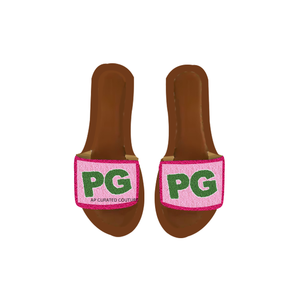 Pantoufles perlées faites à la main, dernières tendances, personnalisées pour les fans de matchs sportifs et les pom-pom girls – Design artisanal - Product Image 3