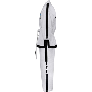 Fabricant OEM – Tenue d'arts martiaux à manches longues, uniformes de Taekwondo ITF, vêtements d'entraînement personnalisés, combinaison de Taekwondo brodée - Product Image 2